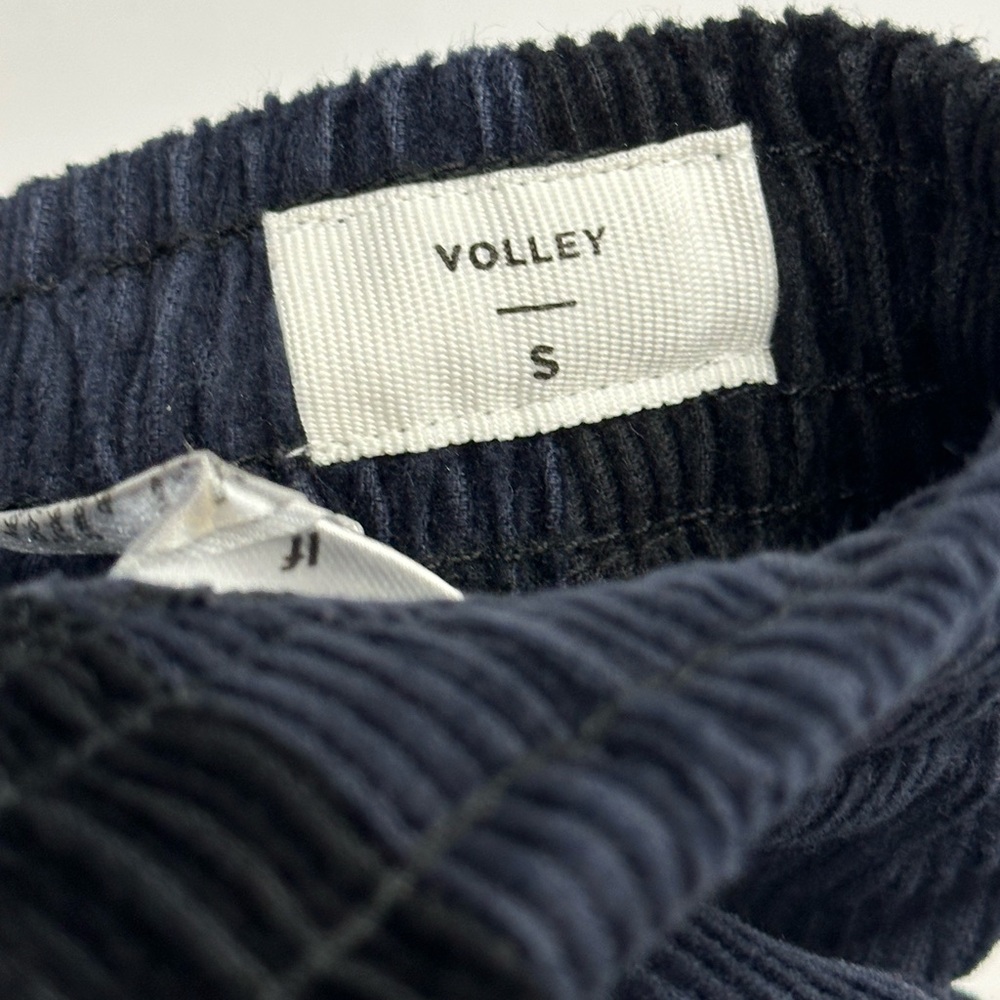 PacSun Volley Corduroy Shorts Mens Small Navy Black Patchwork Drawstring Casual - Picture 3 of 8